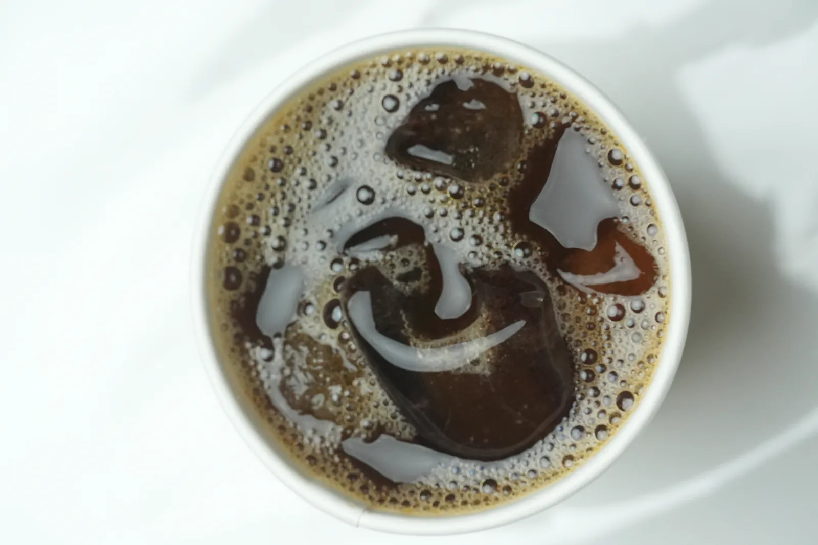 Iced coffee from above